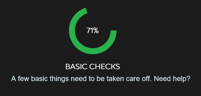 healthcheck initial checks